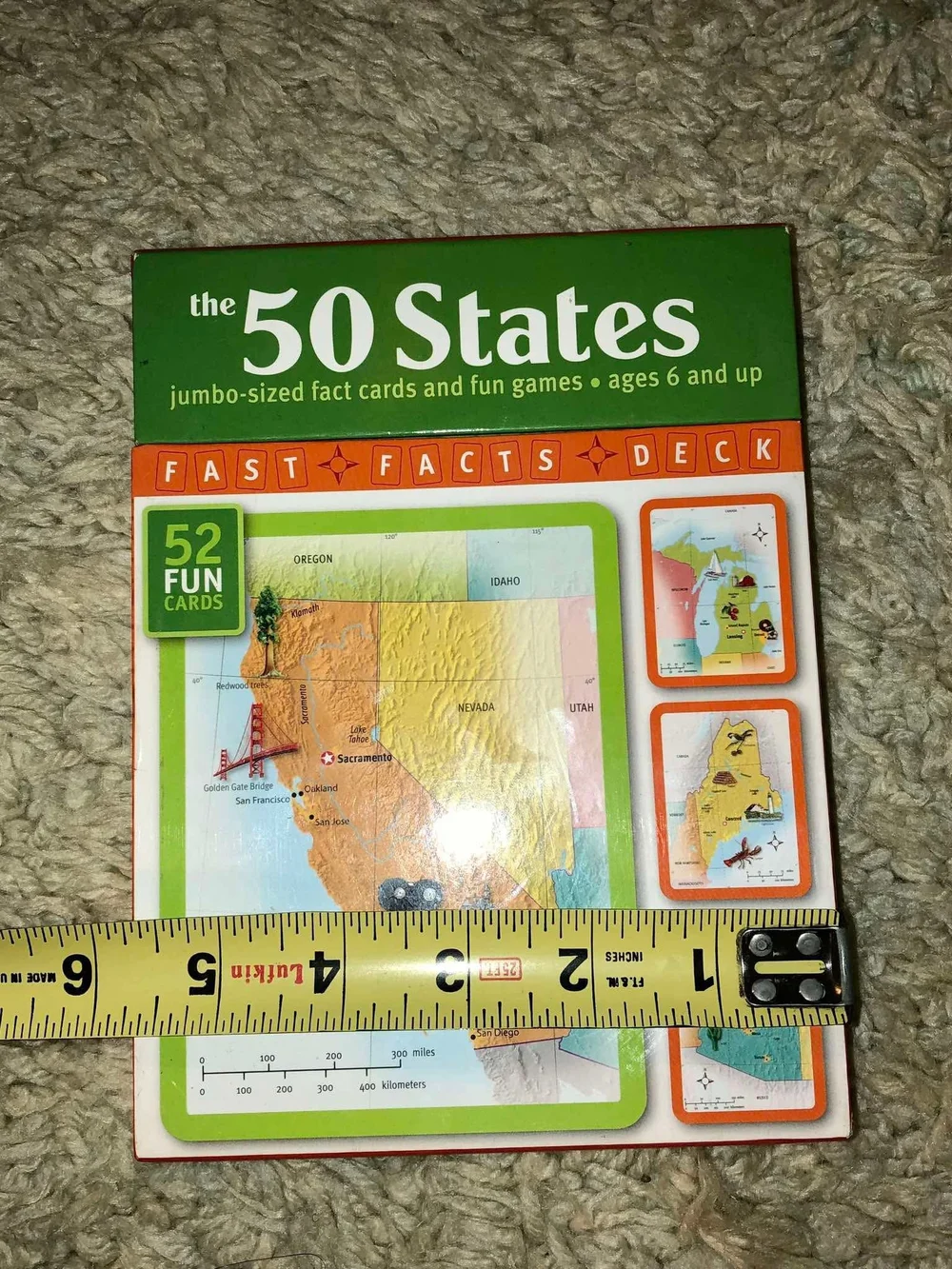 The 50 States Fast Facts Deck - Green Learning Cards